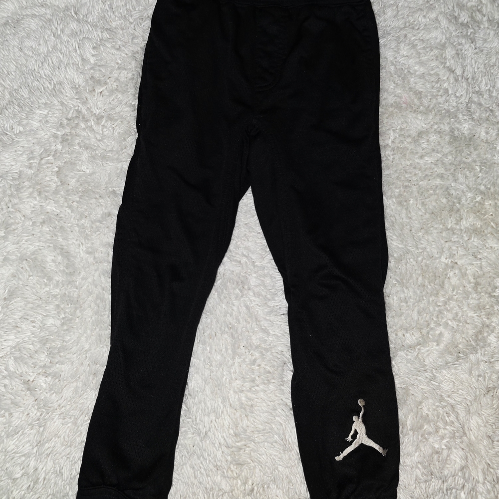 Jordan Kids Black Joggers with White Logo